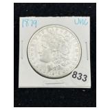 1879 UNC Morgan Silver Dollar Coin