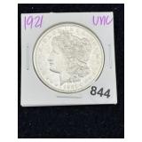 1921 UNC Morgan Silver Dollar Coin