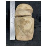 Quartz Grooved Axe broken & glued Indian Artifact