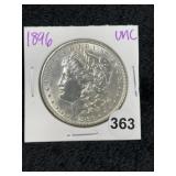 1896 UNC Morgan Silver Dollar Coin