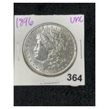 1896 UNC Morgan Silver Dollar Coin