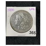 1900 UNC Morgan Silver Dollar Coin