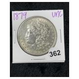 1879 UNC Morgan Silver Dollar Coin