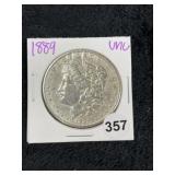 1889 UNC Morgan Silver Dollar Coin