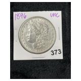 1896 UNC Morgan Silver Dollar Coin