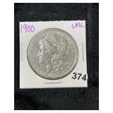 1900 UNC Morgan Silver Dollar Coin