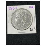 1886 O UNC Morgan Silver Dollar Coin