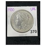 1900 UNC Morgan Silver Dollar Coin
