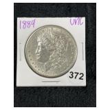 1889 UNC Morgan Silver Dollar Coin