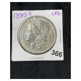 1885 O UNC Morgan Silver Dollar Coin