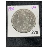 1900 UNC Morgan Silver Dollar Coin