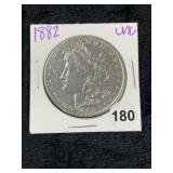 1882 UNC Morgan Silver Dollar Coin