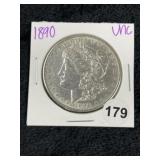 1890 UNC Morgan Silver Dollar Coin