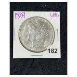 1889 UNC Morgan Silver Dollar Coin