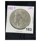 1901 O UNC Morgan Silver Dollar Coin