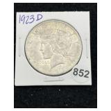 1923 D Peace Silver Dollar Coin