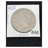 1923 Peace Silver Dollar Coin