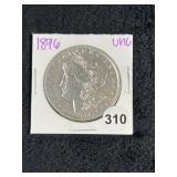 1896 UNC Morgan Silver Dollar Coin
