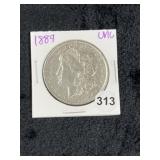 1889 UNC Morgan Silver Dollar Coin