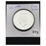 1 Ounce .999 Fine Silver Round Coin