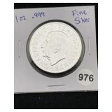 1 Ounce .999 Fine Silver Round Coin