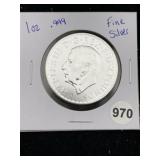 1 Ounce .999 Fine Silver Round Coin