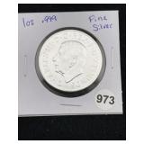 1 Ounce .999 Fine Silver Round Coin