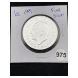 1 Ounce .999 Fine Silver Round Coin