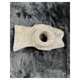 Fish Effigy Stone Pipe Indian Artifact Arrowhead