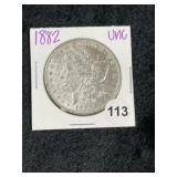 1882 UNC Morgan Silver Dollar Coin