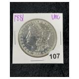1881 UNC Morgan Silver Dollar Coin