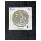 1900 UNC Morgan Silver Dollar Coin