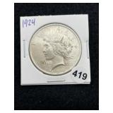 1924 Peace Silver Dollar Coin