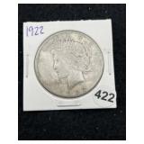 1922 Peace Silver Dollar Coin