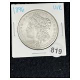 1896 UNC Morgan Silver Dollar Coin