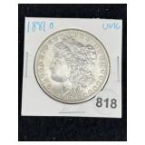 1881 O UNC Morgan Silver Dollar Coin