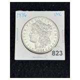 1886 UNC Morgan Silver Dollar Coin