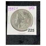 1892 O UNC Morgan Silver Dollar Coin
