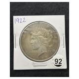 1922 Peace Silver Dollar Coin