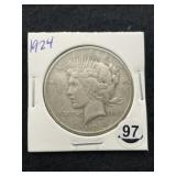 1924 Peace Silver Dollar Coin