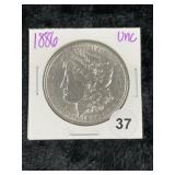 1886 UNC Morgan Silver Dollar Coin