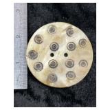Engraved Shell Gorget Indian Artifact Arrowhead