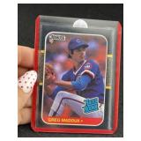 1987 Donruss Greg Maddux Baseball Card