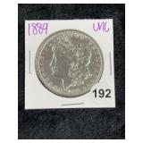 1889 UNC Morgan Silver Dollar Coin