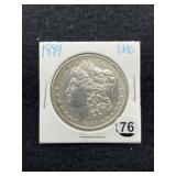 1889 UNC Morgan Silver Dollar Coin
