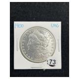 1900 UNC Morgan Silver Dollar Coin