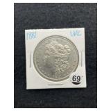1881 UNC Morgan Silver Dollar Coin