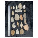 Large Group of Chipped Scrapers, etc Indian Artifa