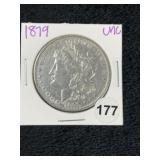 1879 UNC Morgan Silver Dollar Coin