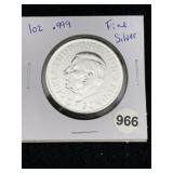 1 Ounce .999 Fine Silver Round Coin